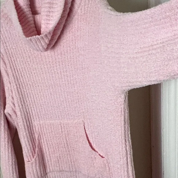 Elegant Pink Cowl Neck Sweater Dress - Picture 5 of 14